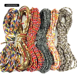 3 metri tessuto corda etnica colorato 6mm cordoncino di cotone fatto a mano tessile avvolgere ricama cordoncini bracciali fai da te collana creazione di gioielli