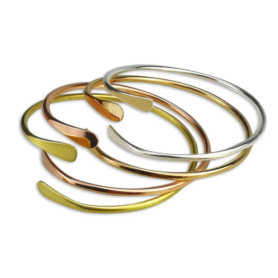 10pcs/lot Blank Brass Stacking Bangles Custom Stacking Cuff  Smooth Oval Stacking Bracelets Adjustable Open Cuff Jewelry Gifts view 5