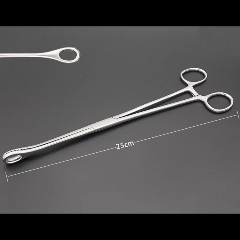 สแตนเลสสตีลฟองน้ำคีมรอบไข่คีมเนื้อเยื่อศัลยกรรมผ้าฝ้ายคีมรูปไข่คีม Holding Forceps ปากมดลูก Force