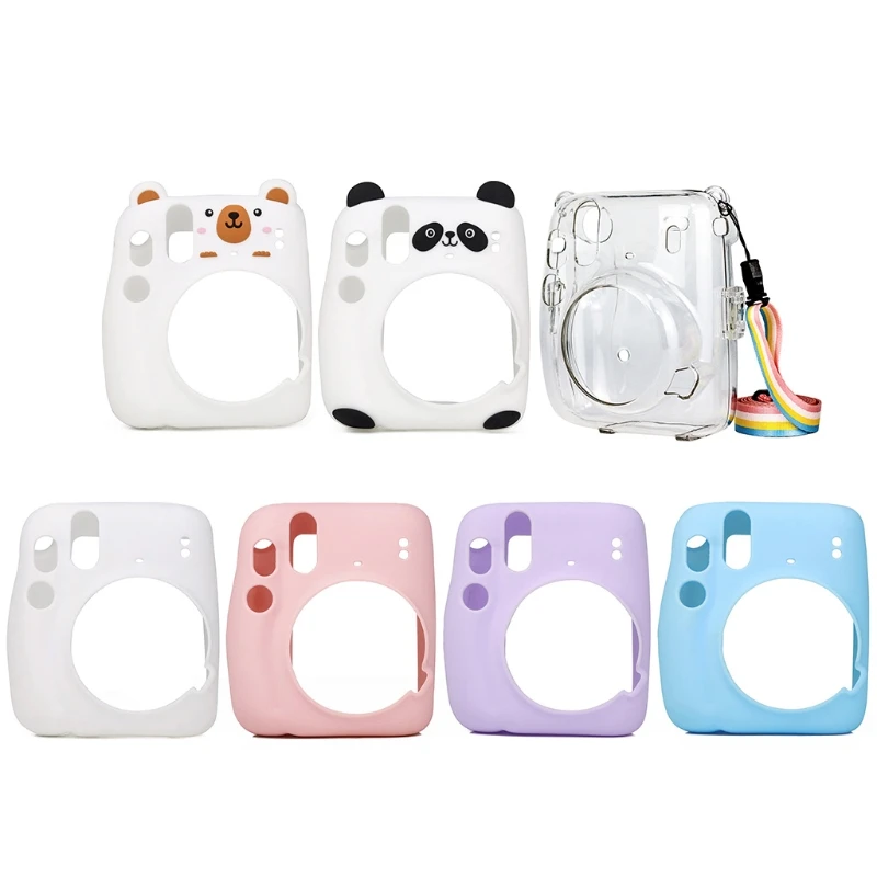 Per instax Mini 11 custodia per fotocamera custodia protettiva in Silicone morbido custodia antigraffio