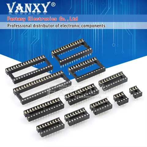 IC Sockets DIP6 to DIP40 10 pcs vanxy