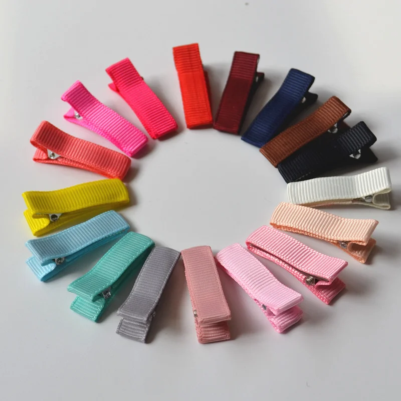 50Pcs/Set Girls Hair Accessories 3.5cm DIY Full Covered Duckbill Hair Clip Candy Color Double Fork Hairlip Alloy Kids Headdress