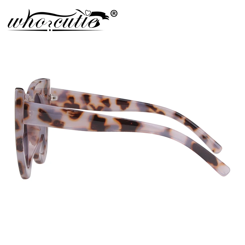 WHO CUTIE Vintage Small Round Cat Eye Sunglasses 90s Women Brand Designer Tortoise Shell Retro Sun Glasses Female Sunnies S014