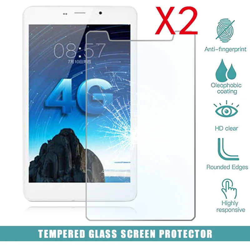 

2Pcs Tablet Tempered Glass Screen Protector Cover for Cube T8 Plus 4G Eye Protection Anti-Scratch Explosion-Proof Tempered Film