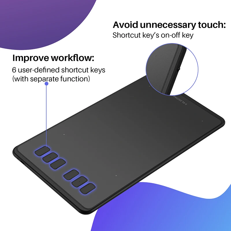 HUION Ultralight Graphic Tablets H640P H950P Digital Tablet Drawing Pen Tablet With Battery-Free Stylus for PC Android Phone