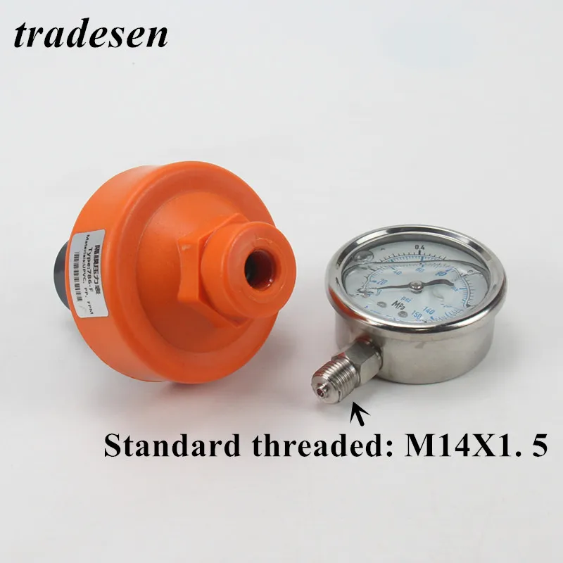 Medidor de pressão do tipo diafragma upvc, 1 l2 polegadas, 3 l4 polegadas, resistência alcalina para irrigação industrial e agrícola