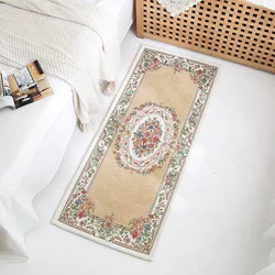 European Jacquard Carpet for Living Room, Flower Anti-slip Mats, Home, Bedroom Carpet, Luxury Doormat, Kitchen, Hallway Rug
