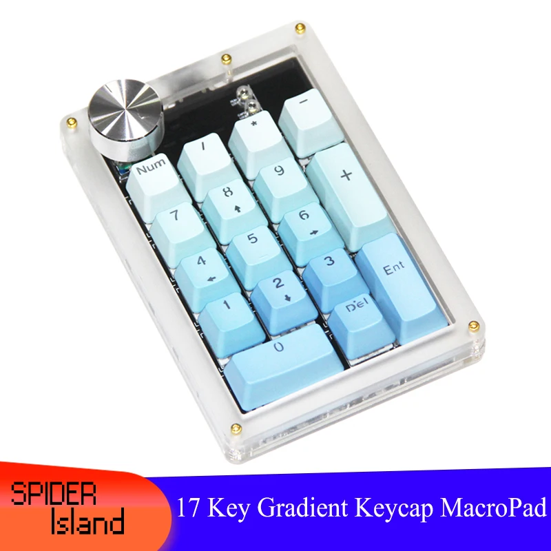 

RGB Light VIA Keyboard Macropad New Hotswap Slot 17Keys +1Knob Key Programming Programmable Media Player Layout keypad WIN MacOS