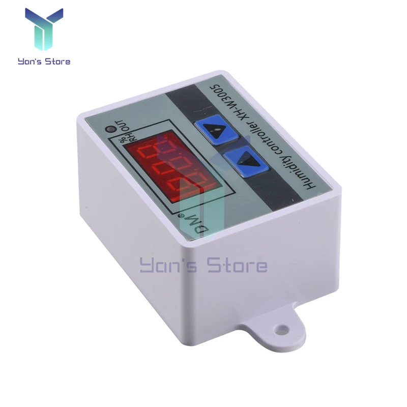 Imagem -03 - Sensor da Umidade do Controle do Relé 10a do Medidor de Umidade do Higrômetro do Humidistat do Controlador Xh-w3005 12v 24v 110v 220v
