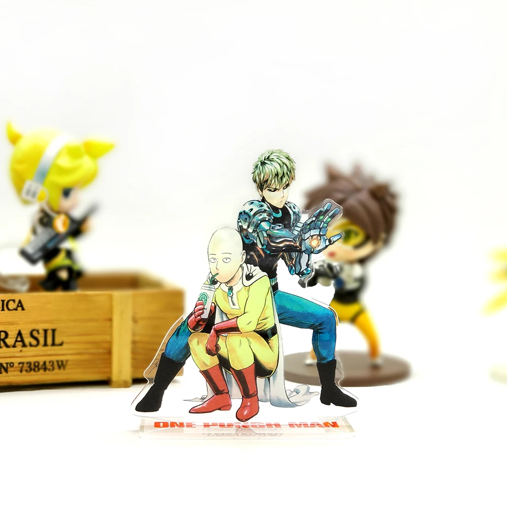 ONE PUNCH MAN Saitama Genos acrylic stand figure model plate holder cake topper anime cool