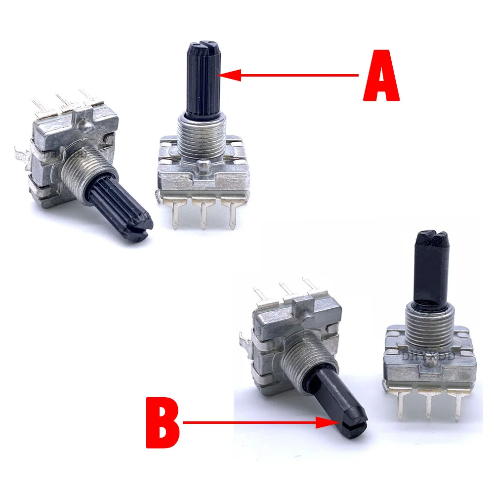 EC16 Type Rotary Encoder 24 Positioning Number 24 Pulse Number Sawtooth Shaft 20MM 25MM Digital Rotary Potentiometer 3 Feet