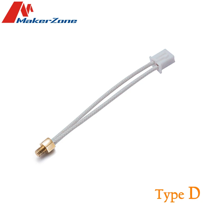 M3 Stud Screw-In Thermistor Cartridge NTC 100K 3950 1% Three Types For 3D Printer Extruder Mk8 V6 Volcano CR10 M3 Hotend