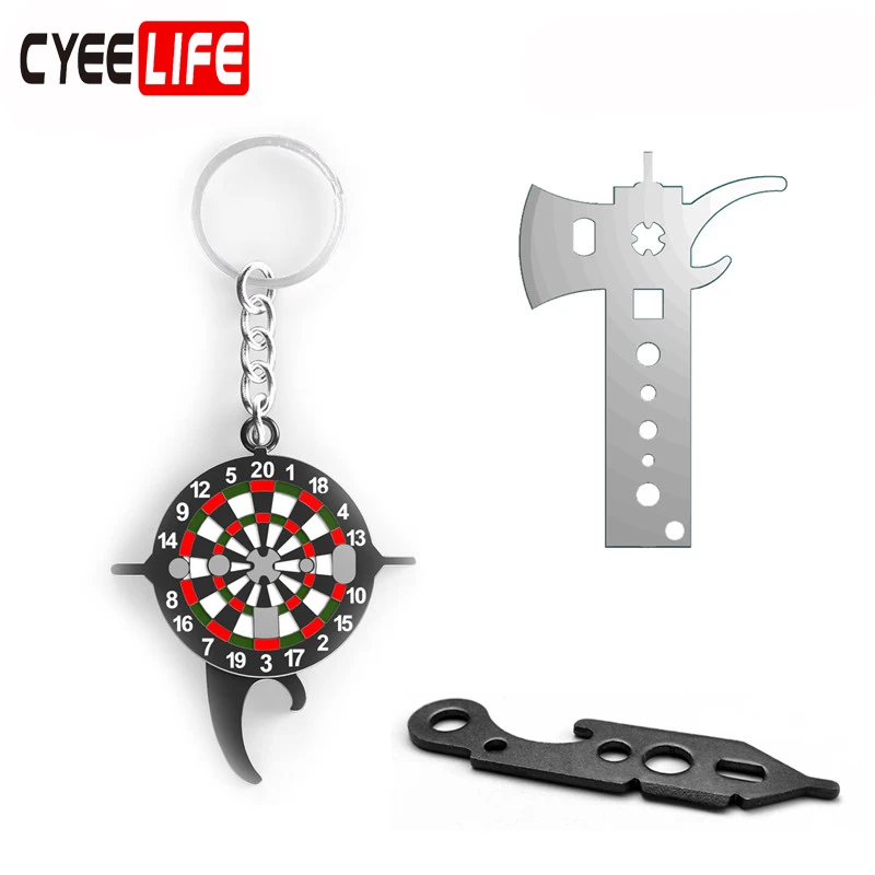 CyeeLife Keychain Dart Wrench Tool Tighten Darts Shafts Beer Bottle Opener Indoor Game