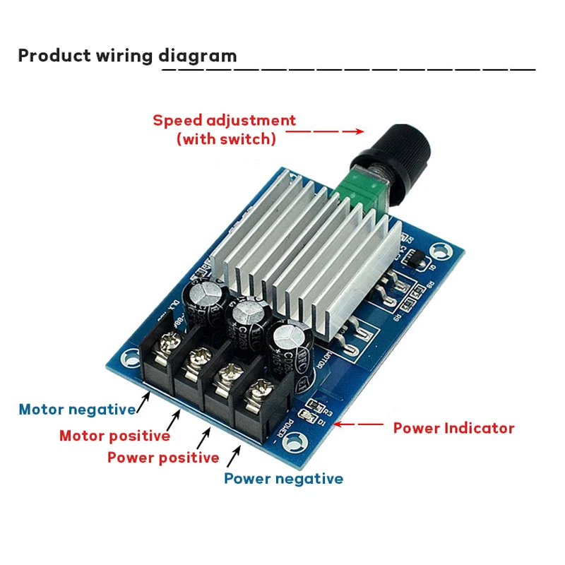 12V24V DC Motor Motor Stepless Variable Speed Controller 30A Brushed Motor Speed Regulator Module Board