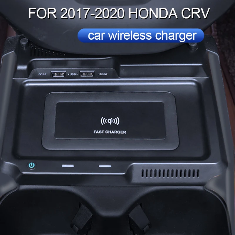 for Honda CRV 2017 2018 2019 2020 2021 wireless charging board decoration central control car phone charger