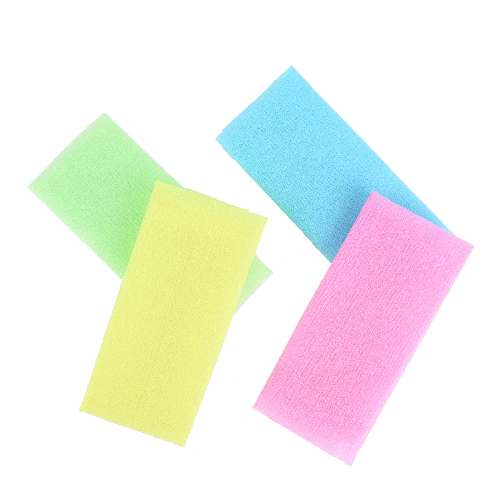 1Pcs Nylon Japanese Exfoliating Beauty Skin Towel Bath Shower Wash Cloth Back Scrub Body Cleaning Washing Sponges& Scrubbers