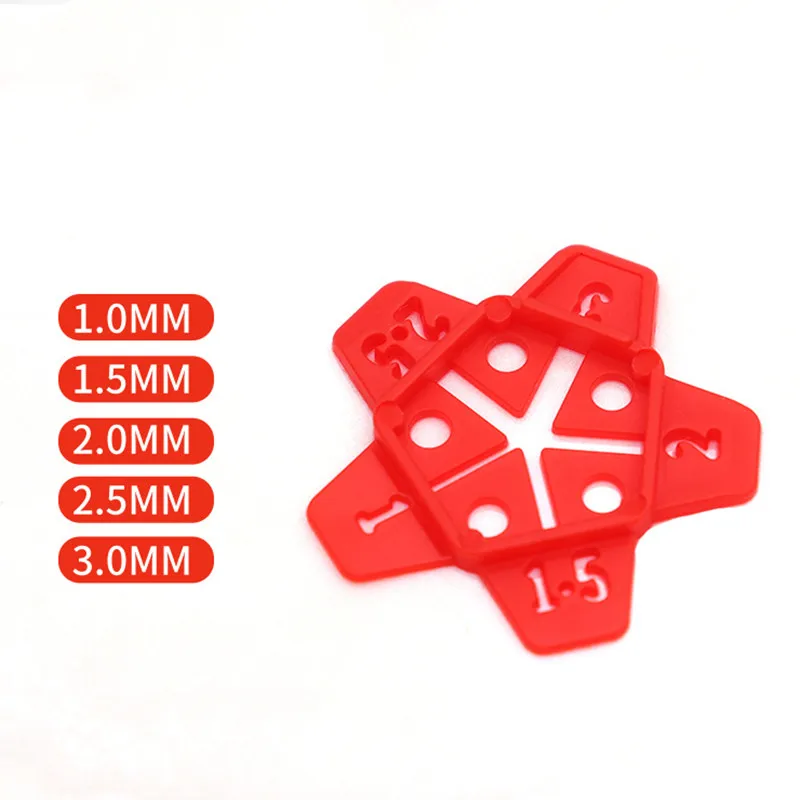 50pcs 5 Size Removable Wall Tiles Ceramic Gap Locator Can Reuse Cross Tile Leveling System Gap Floor Construction Tools 2mm 3mm