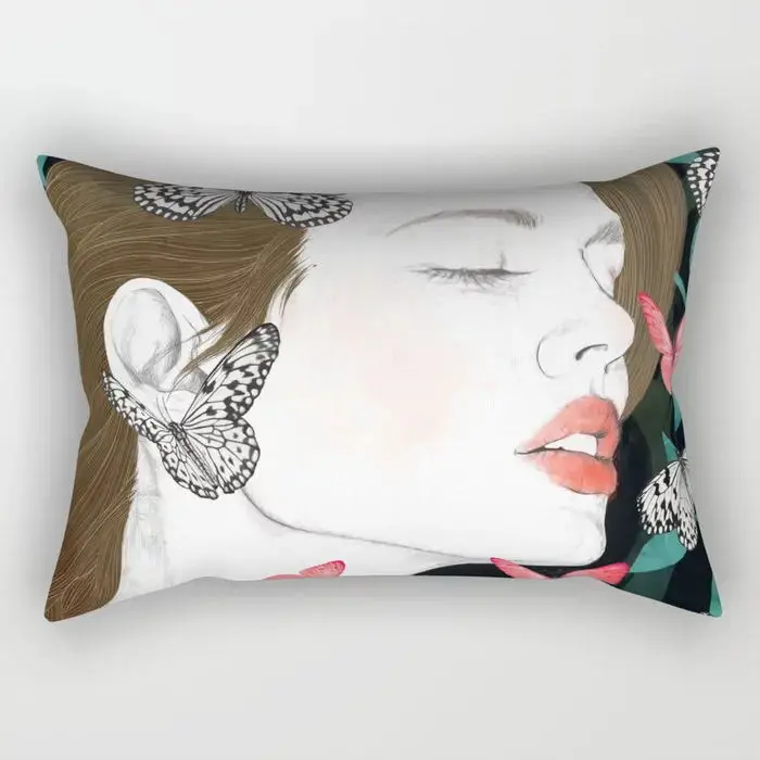 Nordic Style Geometric Pillow 30*50/40 * 60cm Rectangular Sofa Cushion Lumbar Pillow Cushion Personalized Pillow Double-Sided