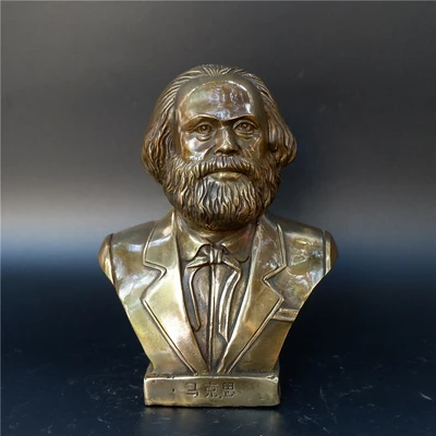 SHUN Collectible Decorated Old Bronze Carved Lenin statue, Stalin statue , Marx sculpture ,Engels Memorial Sculpture