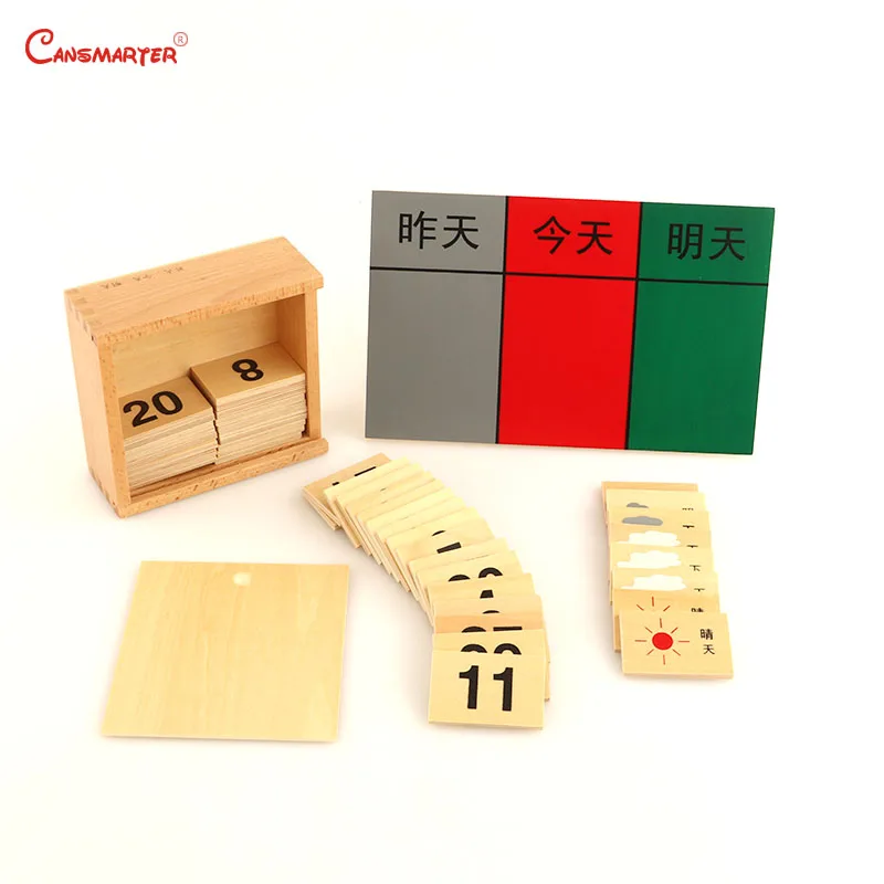 Montessori Yesterday Today Tomorrow Date Study Exercise Montessori Daily Weather Calendar Toys Teaching Preschool for Kids