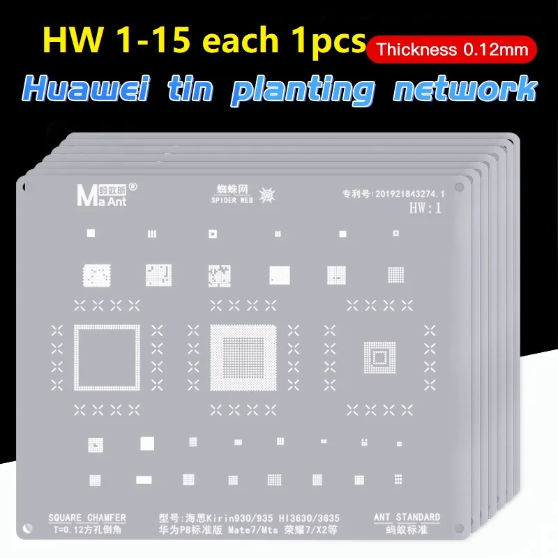 Maant Bga Estêncil para Huawei P30 Pro P40 Pro Mate 20 Pro Y92023 Kirin 710 Cpu Wifi Pro Estêncil Bga Universal Reball Estêncil
