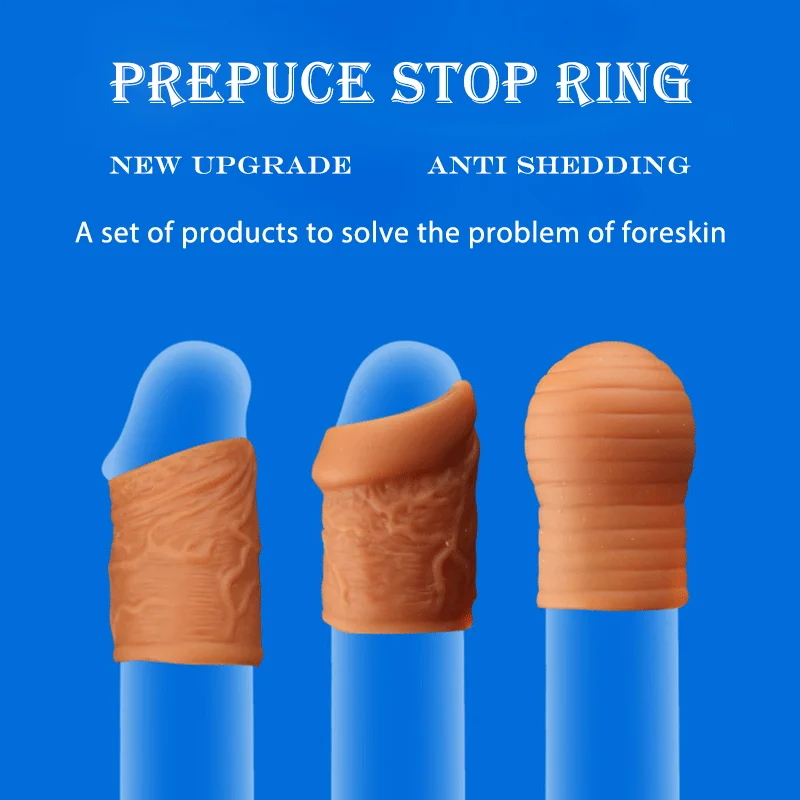 Male Foreskin Corrector Cock Ring Penis Restoration Ring Sleeve Penis Massage Sex Toys for Men Silicone Men\'s Ring Corrector