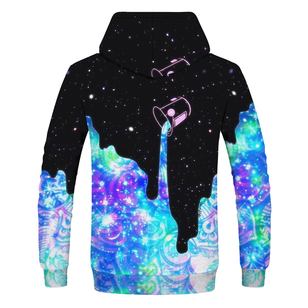 Hot Fashion Men/Women 3D Sweatshirts Print Milk Space Galaxy Hooded Hoodies Unisex Tops Wholesale and retail Jackets Tops