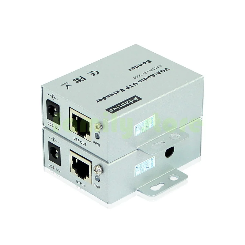 24 hours of continuous work VGA extender 100 meters,audio and video transmitter, single cable rj45 signal amplifier,vga extender