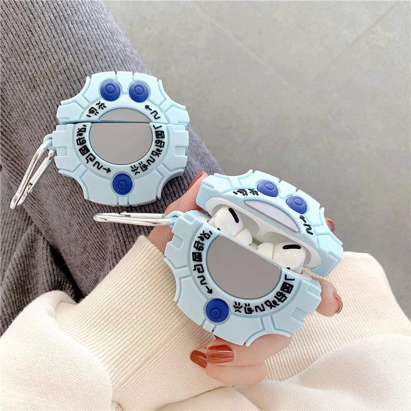 Digivice الرقمية الوحش الحال بالنسبة Airpods 1 2 3 برو سماعة صندوق غطاء ثلاثية الأبعاد لينة بلوتوث اللاسلكية حماية حافظة Digimon مغامرة