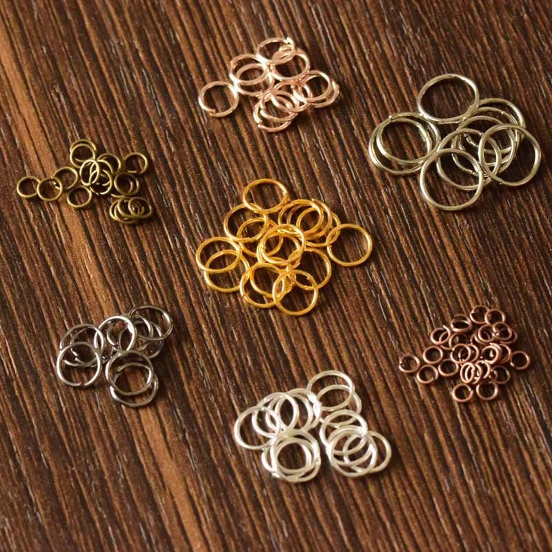 3 4 5 6 7 8 10 12mm 200pcs/lot Metal DIY Jewelry Findings Open Single Loops Jump Rings & Split Ring for Jewelry Making Crafts