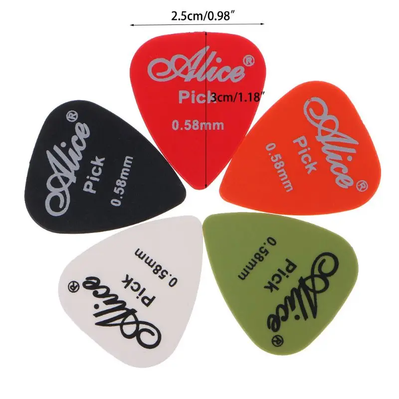 Plectres de guitare en Nylon lisse, 0.58mm, 20 pièces, résistance plectre pour Instrument de musique