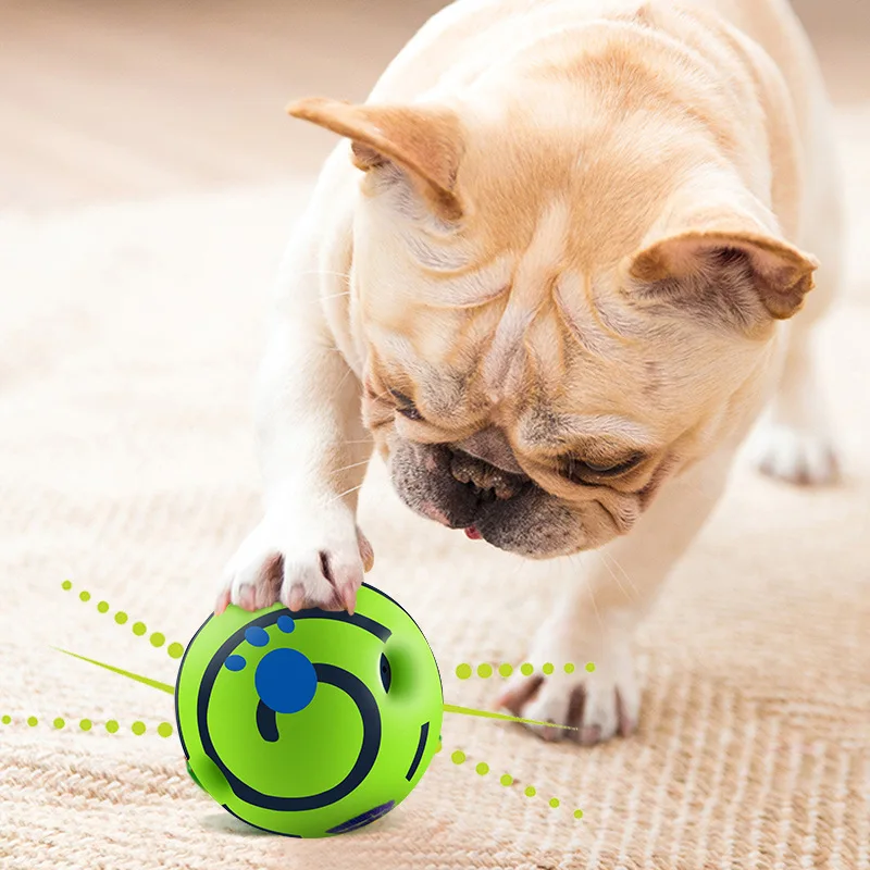 Giggle Ball  Interactive Dog Toy Fun Giggle Sounds When Rolled or Shaken Chewing Ball Puppy Training Ball with Vocal Pet Toy