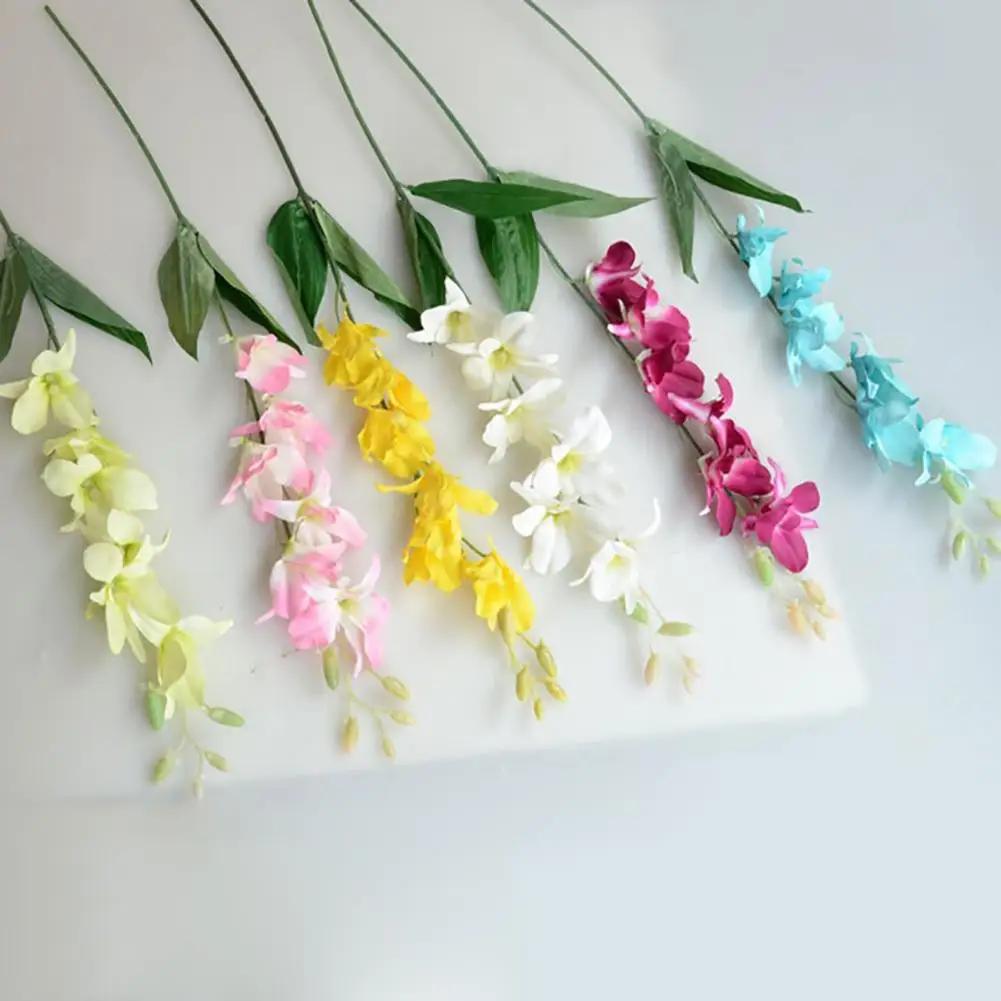 искусственные растения Artificial Fake Orchid Flower Plant Home Office Wedding Party Decor Ornament Домашний декор