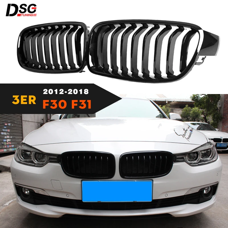 F30 F31 ABS Gloss Black Grill Kidney Grille Fit for BMW 3 Series 2012-2018 Sedan 318i 320i 328i 335i 316d 318d 320d 325d 328d