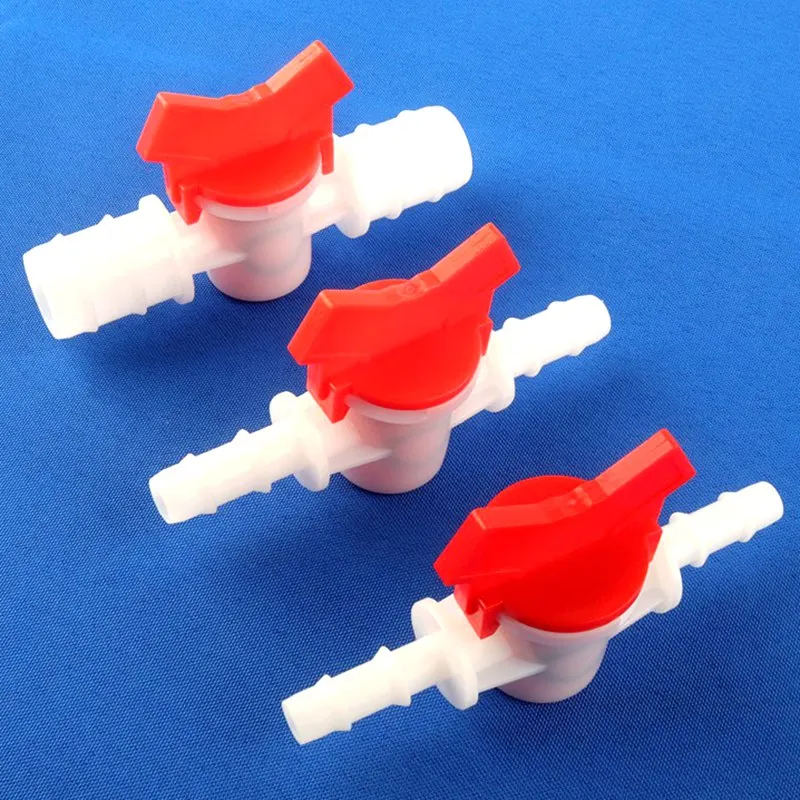 50~1pcs 4~32mm Equal Dia Plastic Ball Valve Drip Irrigation Pipe Switch Aquarium Air Pump Hose Connector POM Valve