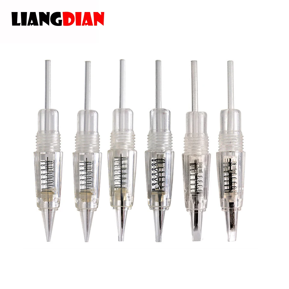 100pcs/lot Disposable 8mm Screw Tattoo Needles Cartridges For Premium Charmant Permanent Eyebrow Lips Microblading Makeup