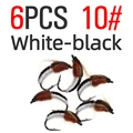 6PCS White Size 10