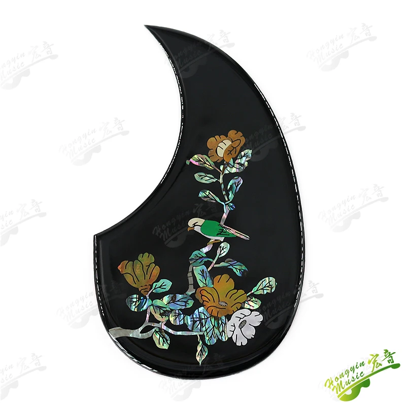 Color shell sealant protection board inlaid with true color shell rose lily guitar protection board accessories stick panel prot