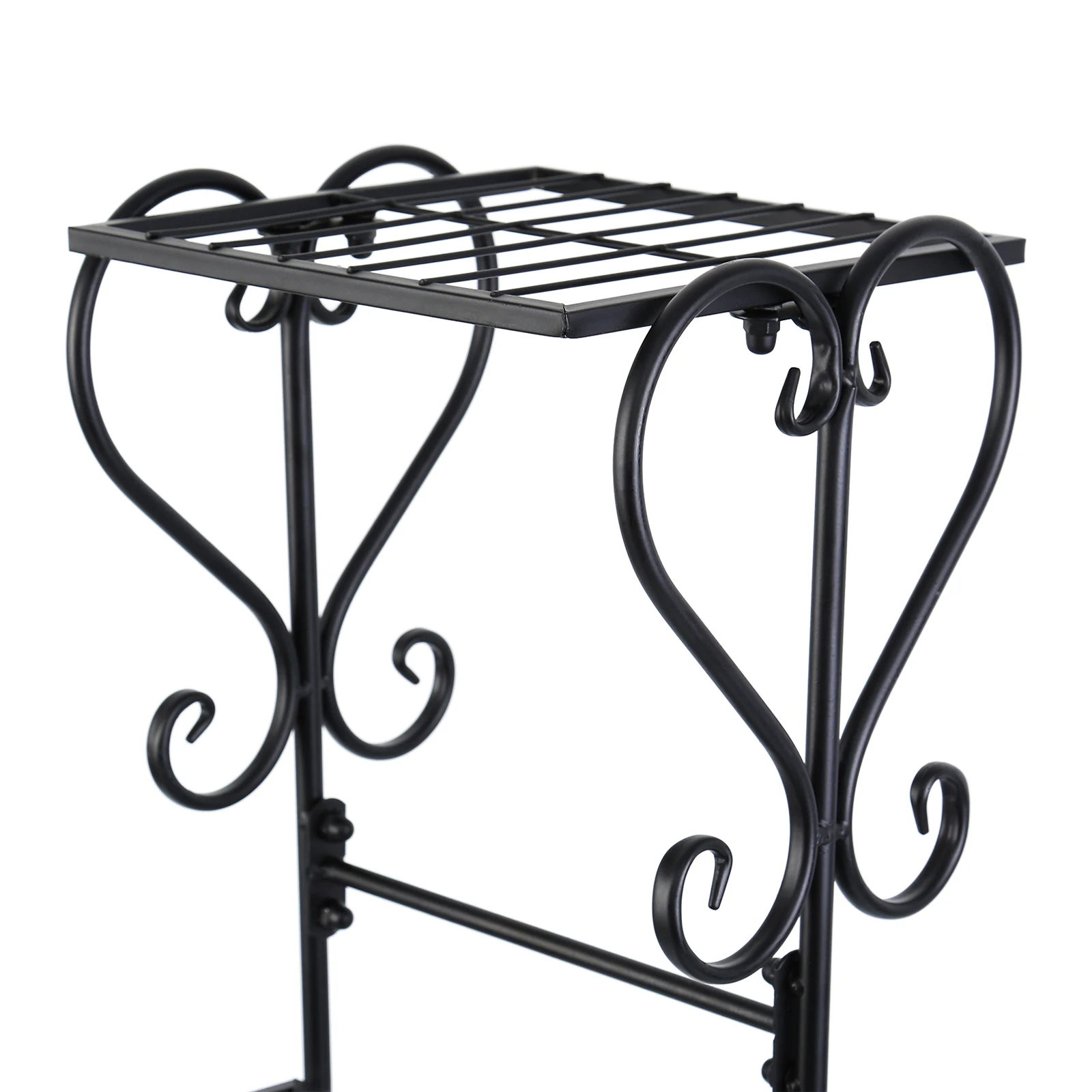 Samger 3/4 Tier Flower Shelves Iron Plant Stand For Indoor Garden Balcony Multiple Flower Pot Holder Storage Organizer Display