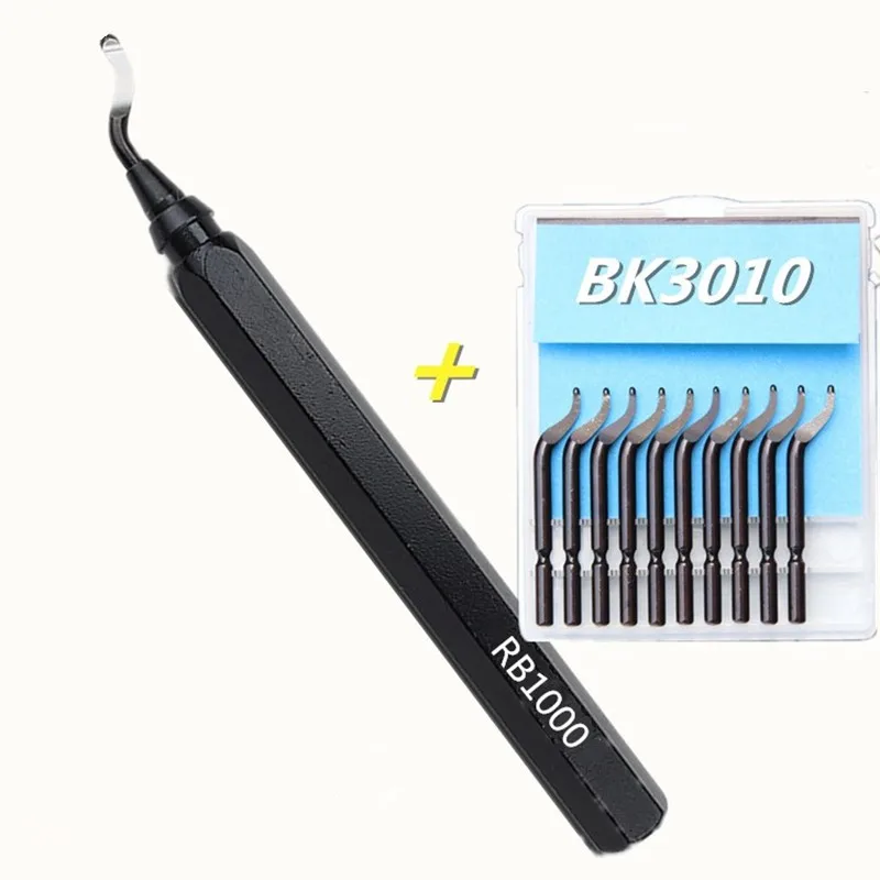 Imagem -03 - Punho de Metal Rebarbas Trimmer Faca Rb1000 Edger Raspador Hss Tubo Rápido Aperto Deburring Aparar Ferramenta Bs1010 Bs1018 Bk3010
