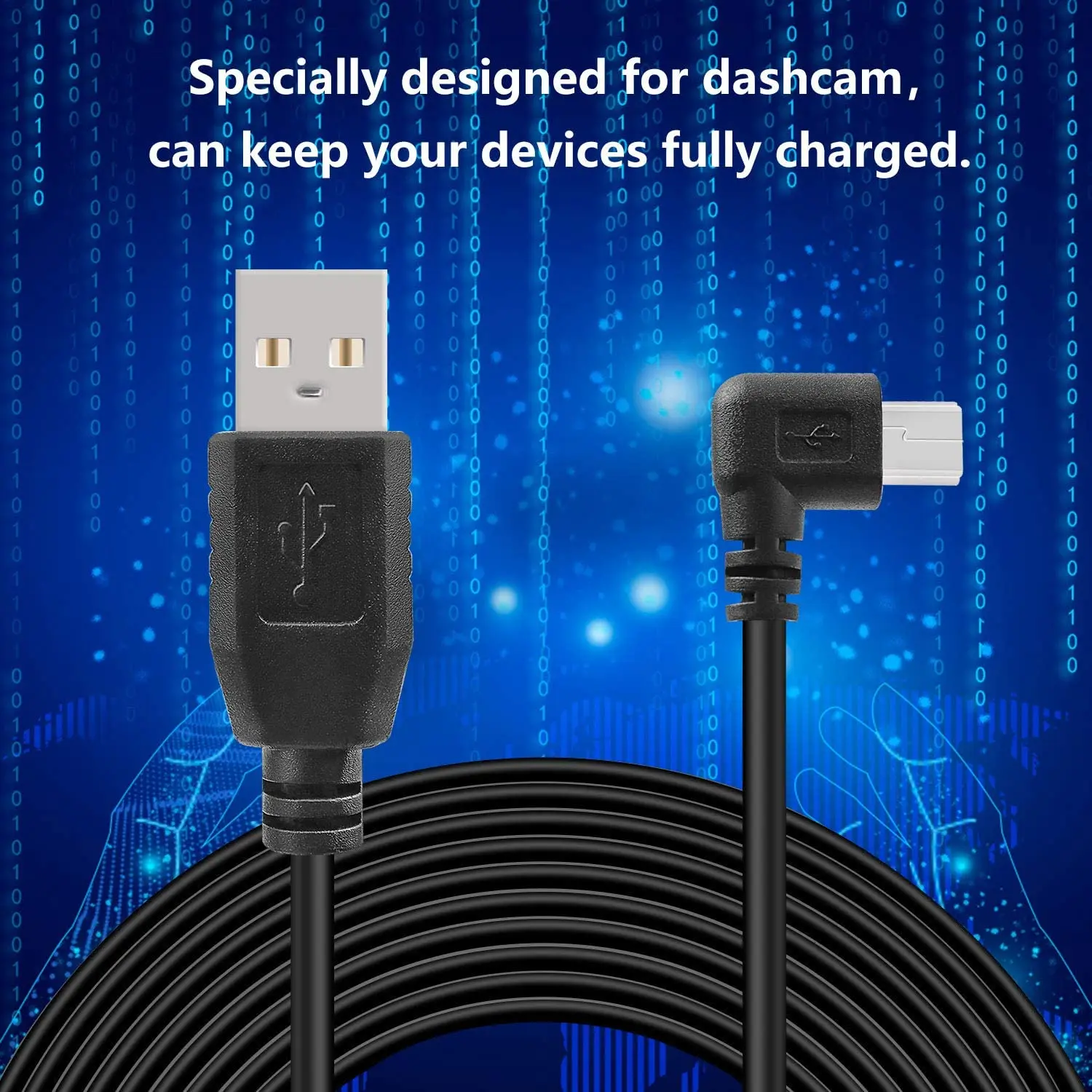 2,0 футов мини USB-кабель для зарядки USB A-штекер к мини-B автомобильное зарядное устройство адаптер Шнур для видеорегистратора GPS зеркало заднего вида