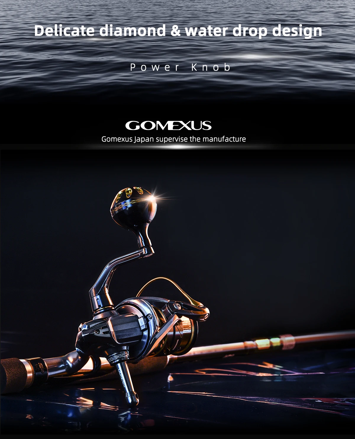 Gomexus Angelrollen-Griffknopf für Daiwa und Shimano Spinnrollen, Modell 3000-5000, 38-41mm Sedona Knopf – Detail 4