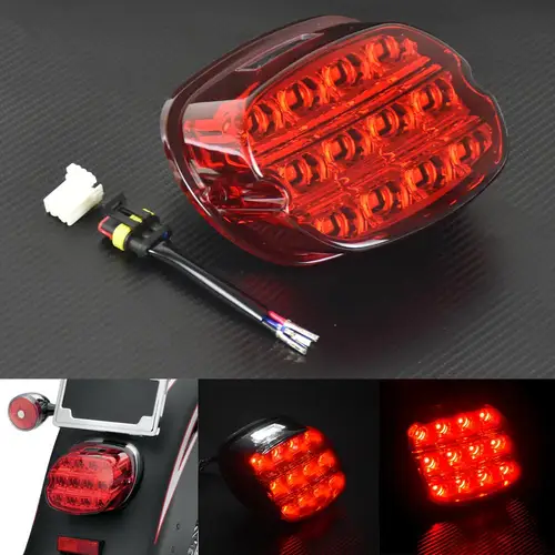 Imagen 2 del producto Luz trasera de freno Led para motocicleta, compatible con Harley Touring Electra Glide Road Glide Softail Sportster XL883 XL48 Dyna FLD Fat Boy