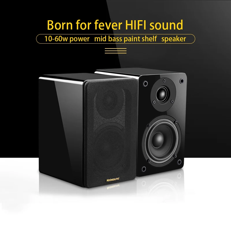 

KYYSLB 10-60W 4-8 Ohms NS-1800 4 Inch Mid-bass Fever Desktop Hifi Amplifier Speakers Paint Passive Bookshelf Surround Speakers