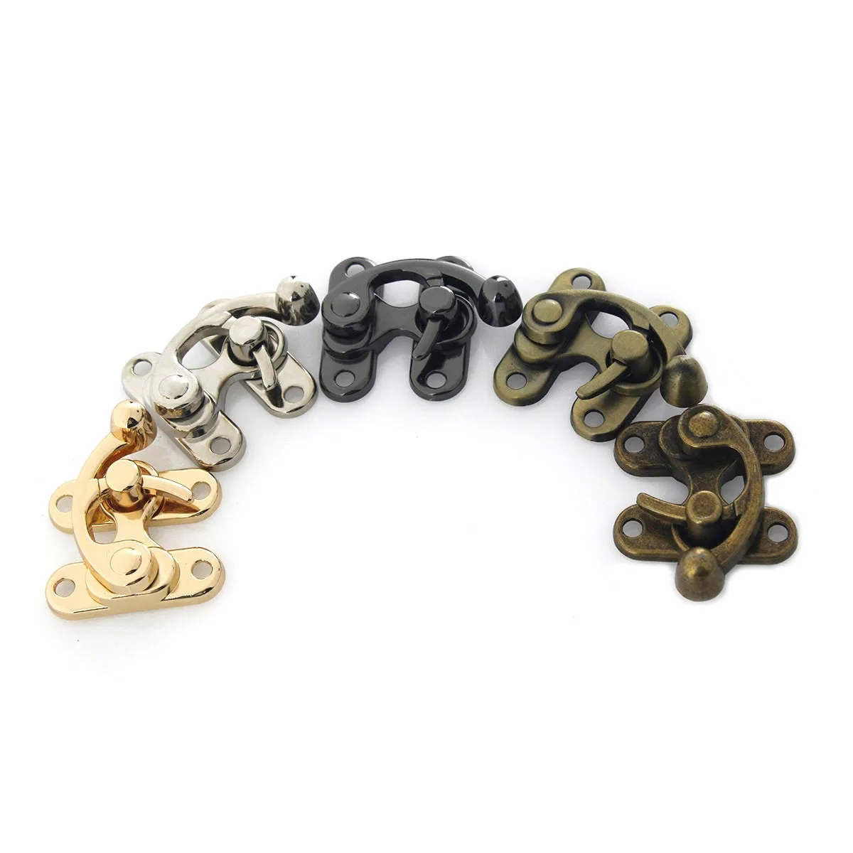 1Piece Metal Swing Lock Latch Lock Vintage Box Closure Clasp Buckle for DIY Bags Luggage Handbags Furniture Hardware Accessories