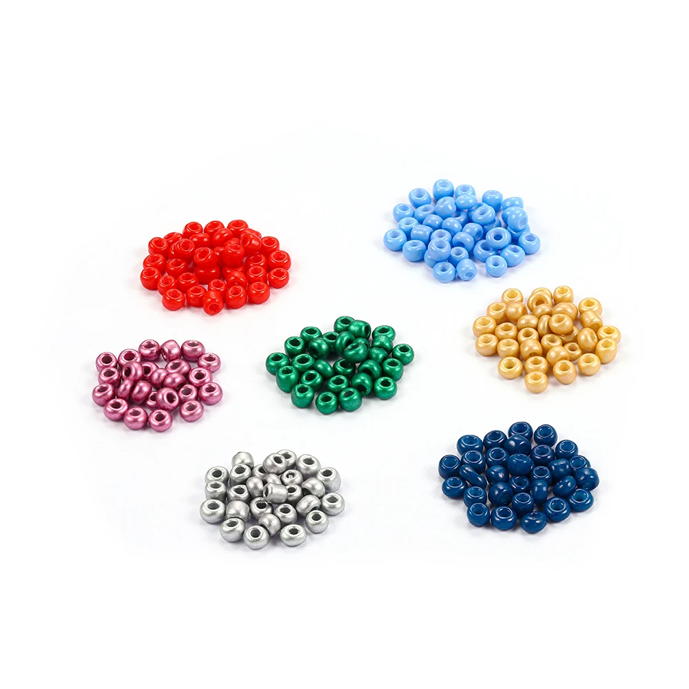 300/600Pcs 3/4mm Charm Glass Beads Czech Seed Beads Small Round Loose Beads for DIY Jewelry Making Earrings Bracelet Wholesale