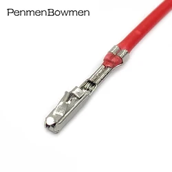 10 Pcs Auto 0.6MM Crimp Terminal Auto Wire Female Electronic Connector Metal Pins of for BMW Toyota With Cable 5-963715-1