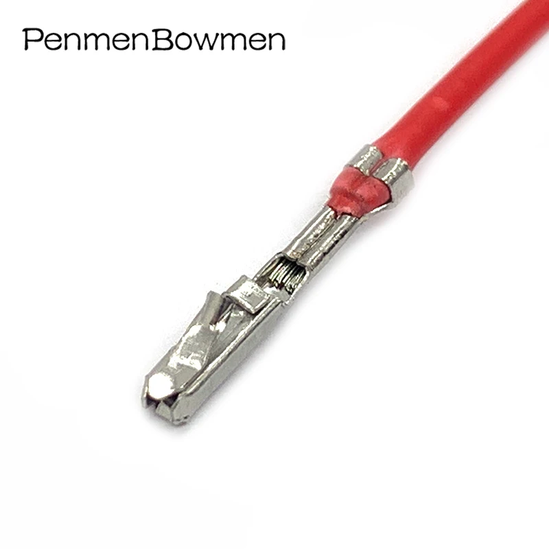 10 szt. Automatyczne złącze zaciskane 0,6 mm, żeńskie złącze elektroniczne do przewodów samochodowych, metalowe piny z kablem 5-963715-1