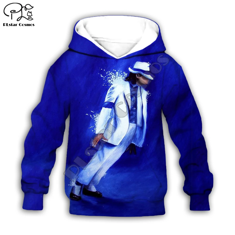 

PLstar Cosmos Super Star Singer Michael Jackson Fashion 3D Kids Hoodies/Zip Hooded Sweatshirt Pullover Children's Clothing M2