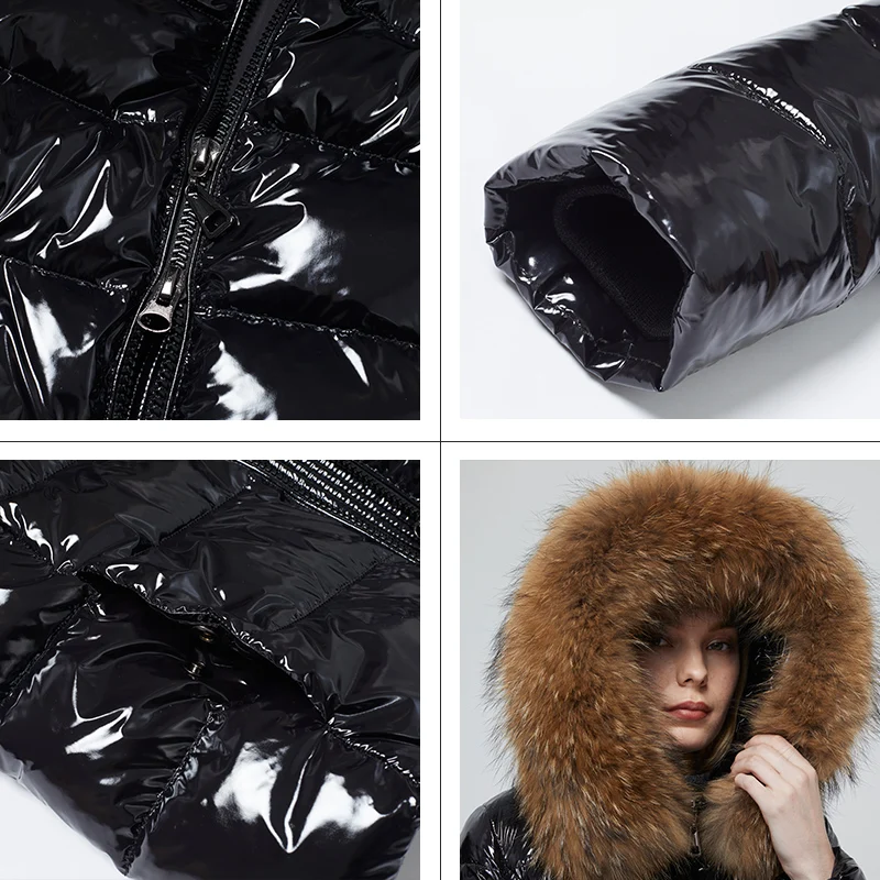 Astrid 2022 New Winter Women's coat women warm thick parka fashion black short Jacket with raccoon fur hood female clothing 7267